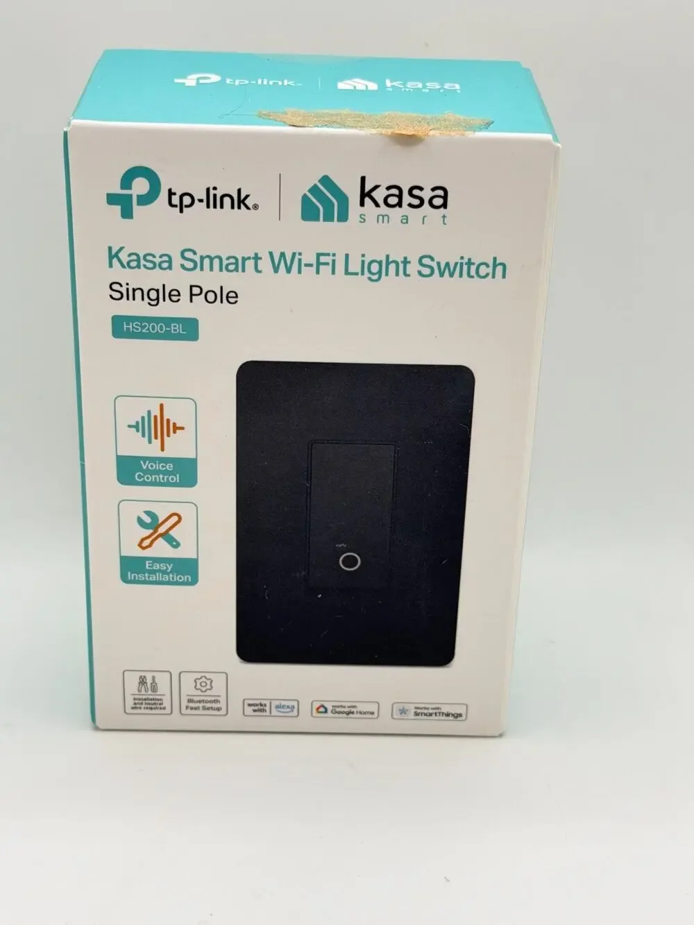 TP-Link Kasa Smart Wi-Fi Light Switch Single Pole HS200-BL